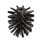 The Haug Bürsten KG WC REPLACEMENT BRUSH HEAD, BLACK PBT BLACK ø 0.40, ø 78 MM is a cylindrical black replacement brush head with stiff bristles for effective cleaning or scrubbing.