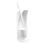 The Haug Bürsten KG WC-SIGN SET, M.BRUSH 635 ø 115X430MM is a white plastic toilet brush set with a modern, minimalist design - perfect for any contemporary bathroom.