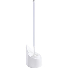 The Haug Bürsten KG toilet set "Vase" with a long-handled, walkable toilet brush stands upright in its holder - an elegant and practical addition to any bathroom.