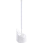 The Haug Bürsten KG toilet set "Vase" with a long-handled, walkable toilet brush stands upright in its holder - an elegant and practical addition to any bathroom.