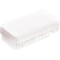 The Haug Bürsten KG NAIL BRUSH, PBT TRANSPARENT ø 0.35MM HARD (97x50x13/10mm) is ideal for nail care and effective cleaning of nails with its short, stiff bristles and textured handle.