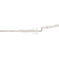 The Haug Bürsten KG teat brush with PBT bristles (ø 0.35 mm) and long, twisted stainless steel handle (500xø10-56M) is ideal for cleaning narrow containers or tubes in milk production.