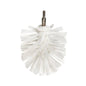 The EXTENDABLE BALL BRUSH, PBT, HARD from Haug Bürsten KG is a white, cylindrical brush with hard bristles and a metal attachment at the top end, designed for use with power tools or cleaning equipment.