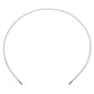 A simple, thin, flexible metal headband with a white plastic coating, 1500xØ6mm from Haug Bürsten KG. Due to its semi-circular shape and exposed ends, it is ideal as an "EXTENSION WITHOUT HANDLE POLYAMIDE". Pictured against a white background.