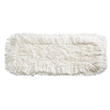 The Haug Bürsten KG WISCHBEZUG SUPER-FRANSENMOPP (400mm, 50% polyester/50% cotton) is a rectangular white dust mop head with thick fringes and a textured center, depicted on a solid white background.