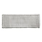 A rectangular, white microfiber polyester mop pad from Haug Bürsten KG, 500 mm long, with fluffy edges and a smooth center, lies flat on a solid white background. The package contains 10 pieces.