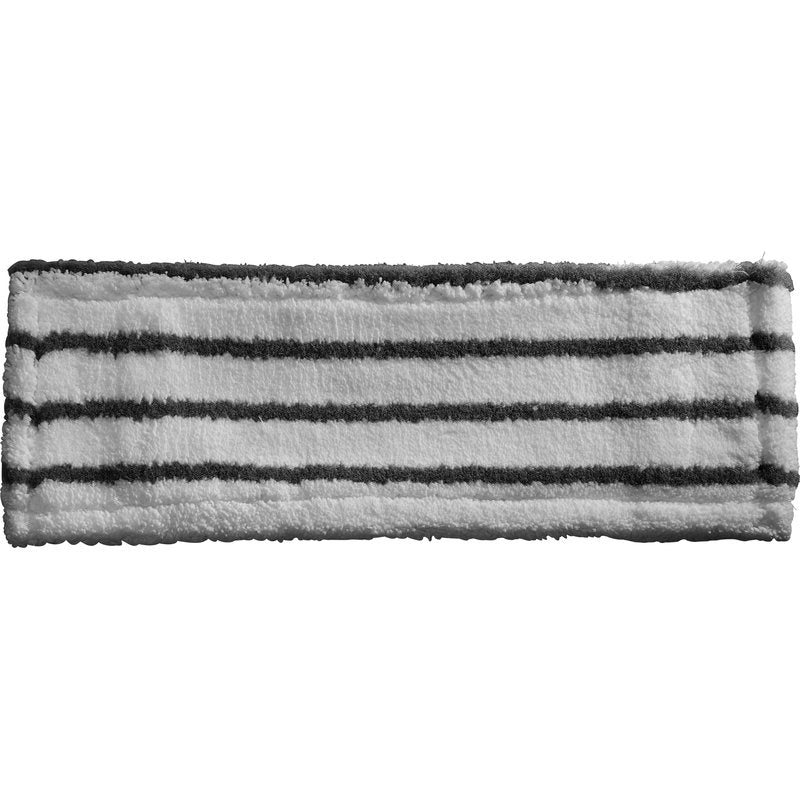 The WISCHBEZUG SUPER-ABRASIVMOPP from Haug Bürsten KG is a rectangular white/gray microfiber mop cover (78% polyester, 25% polyamide) with evenly distributed cross stripes and a dark border, designed for efficient floor cleaning.