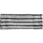 The WISCHBEZUG SUPER-ABRASIVMOPP from Haug Bürsten KG is a rectangular white/gray microfiber mop cover (78% polyester, 25% polyamide) with evenly distributed cross stripes and a dark border, designed for efficient floor cleaning.