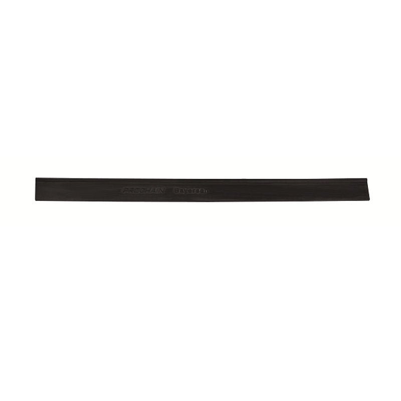 A single flat black plastic strip, 250 mm long, which is Haug Bürsten KG is depicted on a white background. A subtle inscription is embossed on its smooth surface: REPLACEMENT RUBBER, 250 MM, FOR ART. 8525.