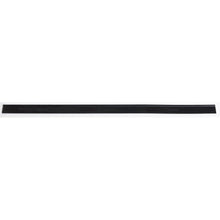 A black, straight REPLACEMENT RUBBER 450 mm ruler (Haug Bürsten KG, for item 8545) lies flat on a white background.