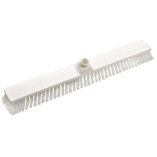 The LARGE AREA WIPER, PBT TRANSP. ø 0.50MM MEDIUM 600x72x45mm from Haug Bürsten KG features stiff PBT bristles and a central socket, ideal for effective surface cleaning on floors or other areas.