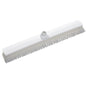 The LARGE AREA BROOM from Haug Bürsten KG has stiff 0.50 mm PBT bristles, measures 600x72x51 mm, has a central handle hole and is ideal for cleaning large areas.