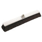 The large area broom arenga medium (600x72x65mm) from Haug Bürsten KG with medium-hard, dark arenga bristles and a white plastic body is ideal for large areas; central handle connection included. Box of 5 pieces.