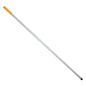 The ALUSTIEL, 1400mm outer ø 22mm, wall thickness 1mm from Haug Bürsten KG is an aluminum rod with a silver handle, yellow handle at one end and black cap at the other end, depicted on a white background.