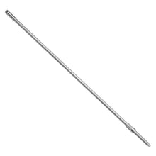 The ALUSTIEL, 1450 mm from Haug Bürsten KG is an aluminum rod with ALU suspension and ALU coupling nut, ideal for professional use. Equipped with a small groove and connector; depicted on a white background.
