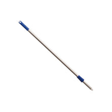 The ALUSTIEL, BLUE 1000MM, OUTER ø 25MM from Haug Bürsten KG is depicted with blue plastic handles on both ends against a white background.