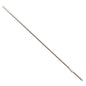 A 1400 mm long silver aluminum handle from Haug Bürsten KG ALUSTIEL (Ø22 mm, 1 mm wall thickness) with white plastic ends hangs diagonally on a white background; it has a hole for hanging at one end and a threaded connection at the other.