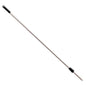 The ALUSTIEL 1400mm handle from Haug Bürsten KG has an outer diameter of 22mm, a wall thickness of 1mm, a black plastic handle, and a threaded connection for attaching cleaning tools.