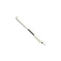 The white plastic toothbrush with a removable handle is equipped with a 300 mm long KURZ-ALUSTIEL CAP AND LOCK NUT from Haug Bürsten KG to increase durability.