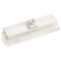 The BROOM, PBT SOFT 300X70X50MM, UNSLOTTED from Haug Bürsten KG is a white broom with soft, row-arranged bristles made of PBT and a rectangular head with a central handle opening. Ideal for effective cleaning.