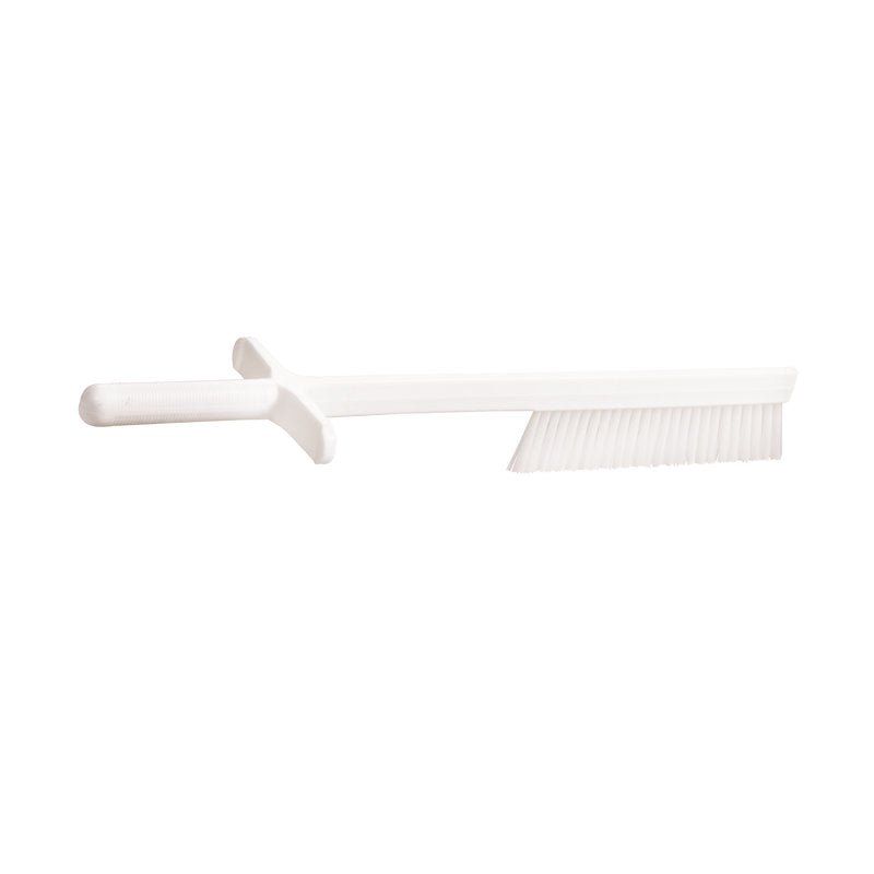 The Haug Bürsten KG CUTTER BRUSH features durable, transparent PBT bristles (Ø0.50mm, medium), a long handle (490x10/120x45mm) and is ideal for efficient machine cleaning and cleaning hard-to-reach areas.