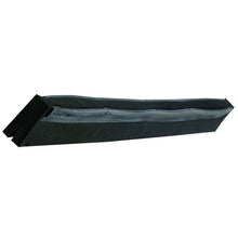 The REPLACEMENT RUBBER LIP, 2-LIPPED, CELL RUBBER BLACK, 320X20X22MM from Haug Bürsten KG is a black cellular rubber ridge vent with a zipper-like seam on the top, shown on the side.