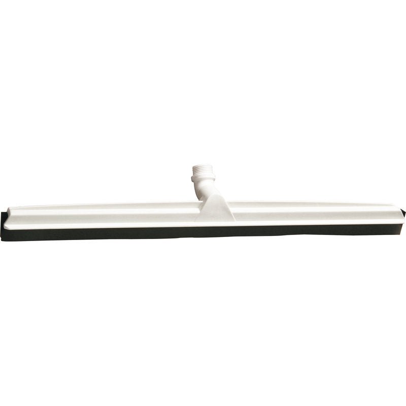 The Haug Bürsten KG JOINT WATER SQUEEGEE, BLACK 1-LIP features a threaded connection and a straight black cellular rubber blade (620x53x25), ideal for efficient cleaning on multiple surfaces.
