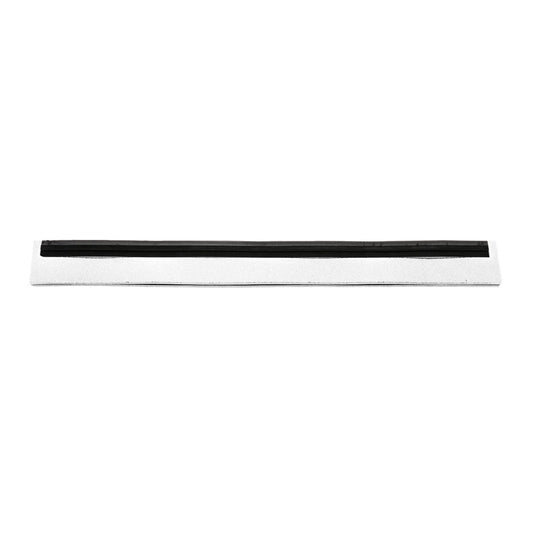 The REPLACEMENT RUBBER LIP, 1-LIPPED, FOOD GRADE, 625X20X22 from Haug Bürsten KG is a rectangular, white, food-safe replacement strip with a black center line, depicted horizontally on a plain white background.