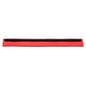 A red, food-safe REPLACEMENT RUBBER LIP (1-lipped, 625x20x22) from Haug Bürsten KG with a black sealing strip lengthwise, photographed against a white background.