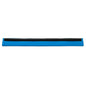 A long blue rectangular food-safe REPLACEMENT RUBBER LIP, 1-lipped, 625x20x22 from Haug Bürsten KG with a black stripe at the top edge, photographed on a white background.