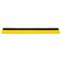 A yellow rectangular squeegee with the REPLACEMENT RUBBER LIP, 1-LIPPED, FOOD GRADE, 625X20X22 from Haug Bürsten KG for effective cleaning and sealing, depicted on a white background.