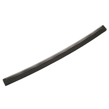 A single black REPLACEMENT RUBBER LIP, SINGLE-LIPPED, CELLULAR RUBBER BLACK, 420X20X22MM from Haug Bürsten KG with a slightly curved shape is photographed against a white background.