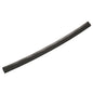 A single black REPLACEMENT RUBBER LIP, SINGLE-LIPPED, CELLULAR RUBBER BLACK, 420X20X22MM from Haug Bürsten KG with a slightly curved shape is photographed against a white background.