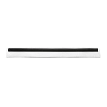 The REPLACEMENT RUBBER LIP, single-lipped, food-safe (420x20x22mm) from Haug Bürsten KG is characterized by a single white rectangular strip with a narrow black rubber seal running centrally.