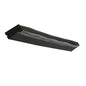 The REPLACEMENT CELL RUBBER LIP BLACK, SLITTED 420x20x22MM from Haug Bürsten KG is a black, slitted rectangular foam sleeve with an open seam, ideal for insulating pipes or ducts.
