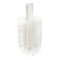 The PIPE BRUSH, PBT TRANSPARENT Ø0.50MM, WITH ADAPTER from Haug Bürsten KG is a white cylindrical brush with durable transparent PBT bristles and adapter, ideal for cleaning pipes or tight containers.
