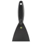The Haug Bürsten KG ESD spatula, PP, black (250x110x18mm) has a wide, flat blade, a rounded handle with a hanging hole, and offers protection against electrostatic discharge. Pictured on a white background.