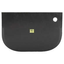 The ESD SCRAPER SMALL from Haug Bürsten KG is a flexible, black PP scraper (150x97mm) with a rounded edge and warning symbol - ideal for cleaning electronic components.