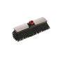 The IN-UP HOF-U.GARAGE BROOM from Haug Bürsten KG has stiff black polyester bristles and a rectangular plastic body (300x70x65mm) with a red handle attachment - perfect as a garage broom for garage cleaning, depicted on a white background.