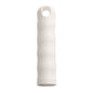The Haug Bürsten KG HANGING CAP FOR ALL HANDLES M.OUTER-ø 25MM is a white, cylindrical cap measuring 125xø30mm with a wavy surface, an open bottom, and a small round hole near the top for storage or hanging.