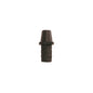 The CONE FOR OUTSIDE ø 21MM + 22MM from Haug Bürsten KG is a small black plastic connector with a hexagon on top and a ribbed bottom for hoses, with a 21mm connection, depicted on a white background.