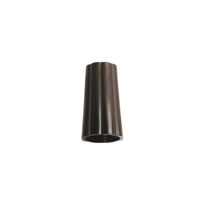 A black cylindrical wire connector from Haug Bürsten KG, depicted on a white background, is equipped with the OUTER NUT Ø 21+22MM for secure fastening.