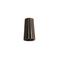 A black cylindrical wire connector from Haug Bürsten KG, depicted on a white background, is equipped with the OUTER NUT Ø 21+22MM for secure fastening.
