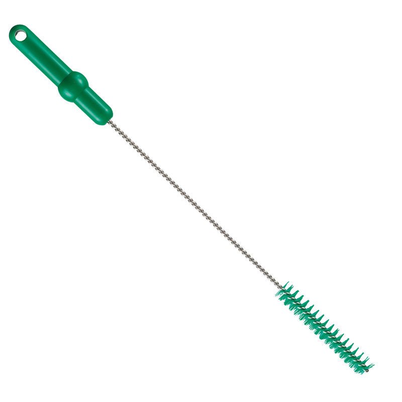 The PIPE BRUSH ø 0.50MM HARD 500Xø 20MM from Haug Bürsten KG features a long metal shaft and bristles for thorough cleaning of narrow bottles or containers, making it a versatile cleaning brush.