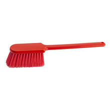 The BREAD SPREADER, RED from Haug Bürsten KG is perfect for applying bread spread with its soft, uncombed red PBT bristles (ø 0.25 mm) and the 395 mm long handle, making it an essential kitchen tool on a white background.