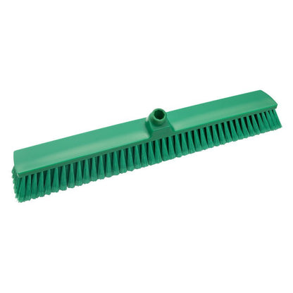 The LARGE AREA BROOM from Haug Bürsten KG, size 600x72x50mm, with soft bristles and central handle holder, ideal for versatile cleaning tasks, depicted against a white background.