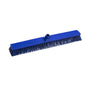 The Haug Bürsten KG LARGE AREA BROOM, PBT ø 0.50 mm medium (600x72x51 mm) is ideal for cleaning large areas with its stiff bristles and central socket, shown here against a white background.