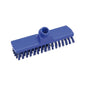 The Haug Bürsten KG SCRUBBER, ø 0.50MM HARD 225x60x26mm is a blue, rectangular scrubber with hard bristles and a thread on top for attaching the handle - perfect for intensive cleaning and difficult surfaces.