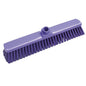 The LARGE AREA BROOM, UNVARNISHED, ø 0.25MM SOFT, 400MM from Haug Bürsten KG features dense, straight, soft bristles and a central hole for handle attachment. The slightly angled head is ideal for cleaning large areas.