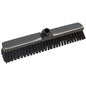 The LARGE AREA BROOM from Haug Bürsten KG features a 400 mm long, rectangular head, soft bristles with a diameter of 0.25 mm, and a central socket for handle attachment - ideal for efficient cleaning of large areas.